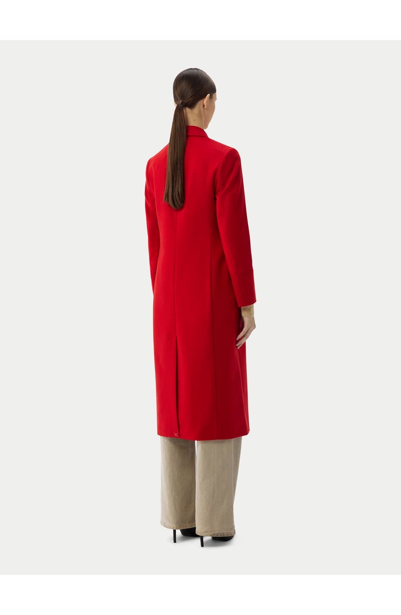 GOBI Mongolian Cashmere Cashmere Peak Lapel Long Coat, Alternate, color, Red