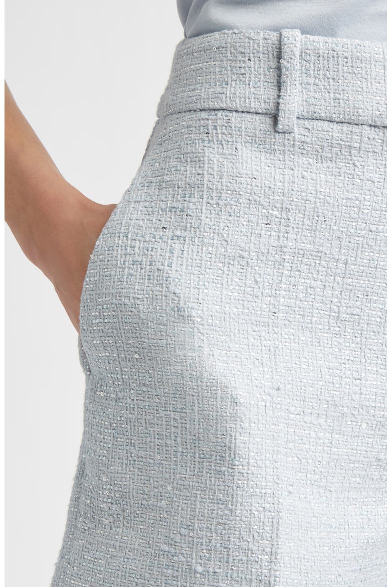 Cotton Blend Chambray Shorts, Alternate, color, 130 SKY BLUE