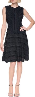 DKNY Lace Tiered A-Line Dress