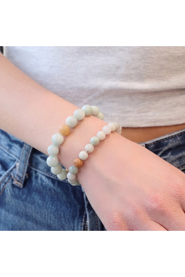 Jade Bead Stretch Bracelet, Alternate, color, Green