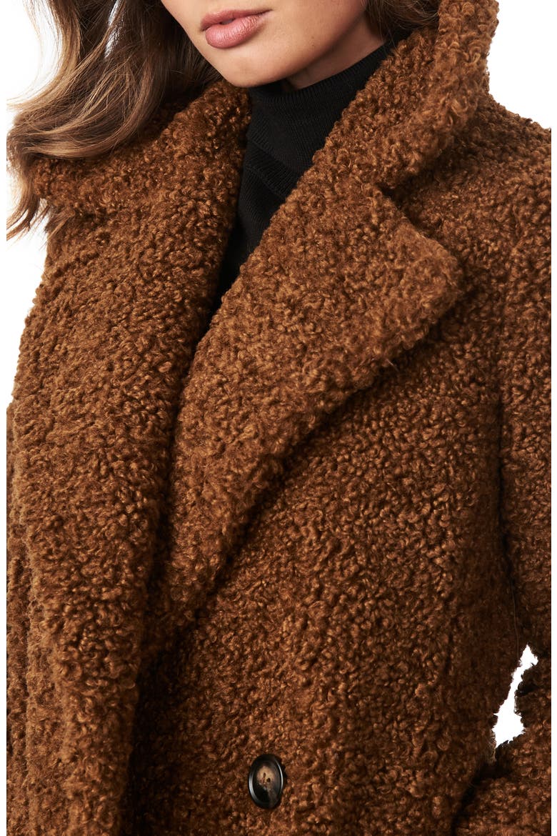 Faux Fur Jacket, Alternate, color, TOBACCO