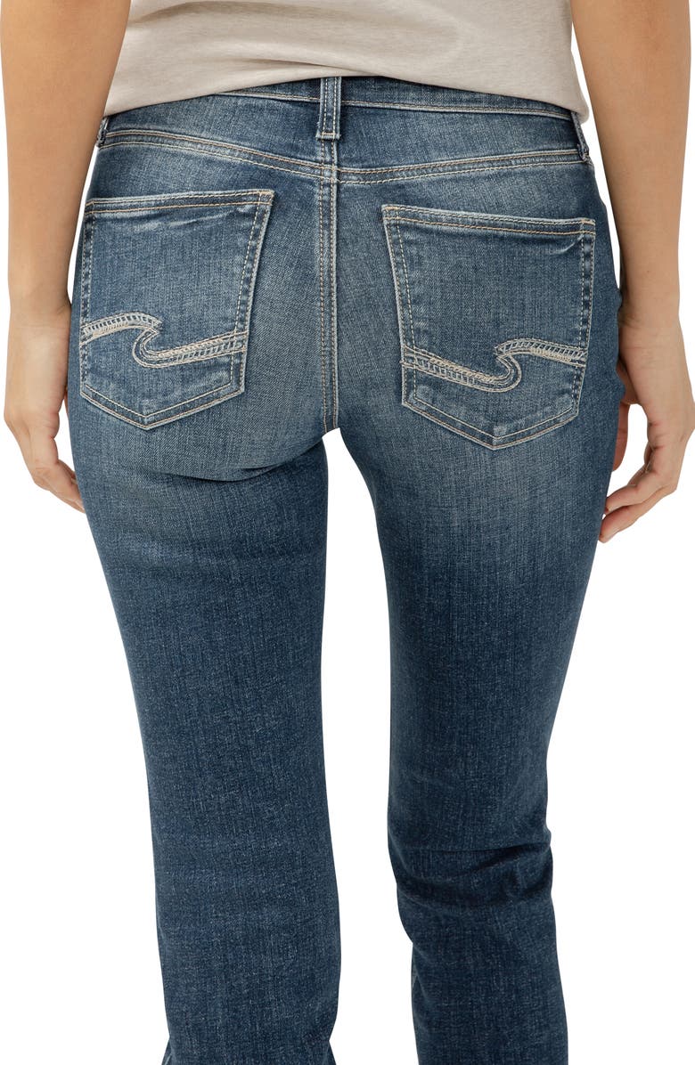 Silver Jeans Co. Suki Curvy Mid Rise Straight Leg Jeans, Alternate, color, Isles