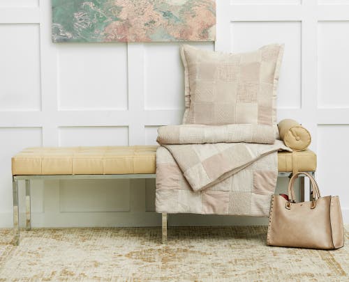 Elisabeth York Pia Natural Throw Blanket In Neutral