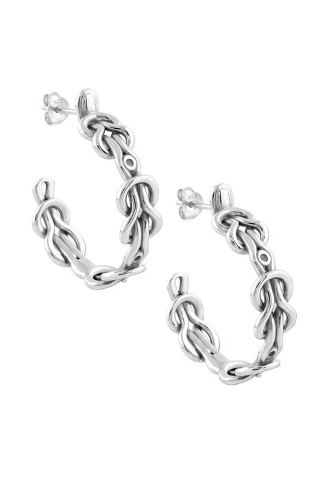Knotted Sculptural Hoop Earrings