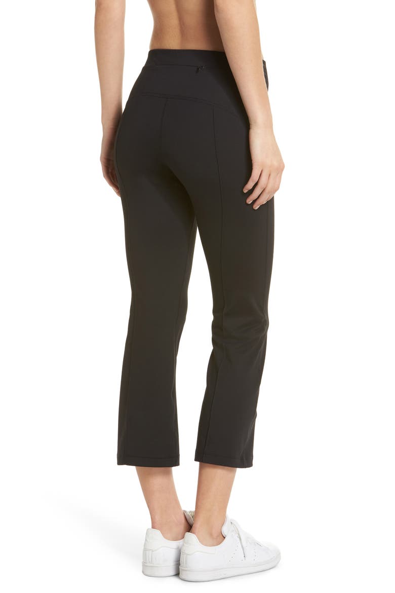 Uptown Flare Midi Pants, Alternate, color, BLACK