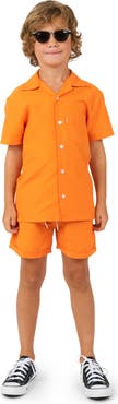 OppoSuits Kids' The Orange Camp Shirt & Shorts Set