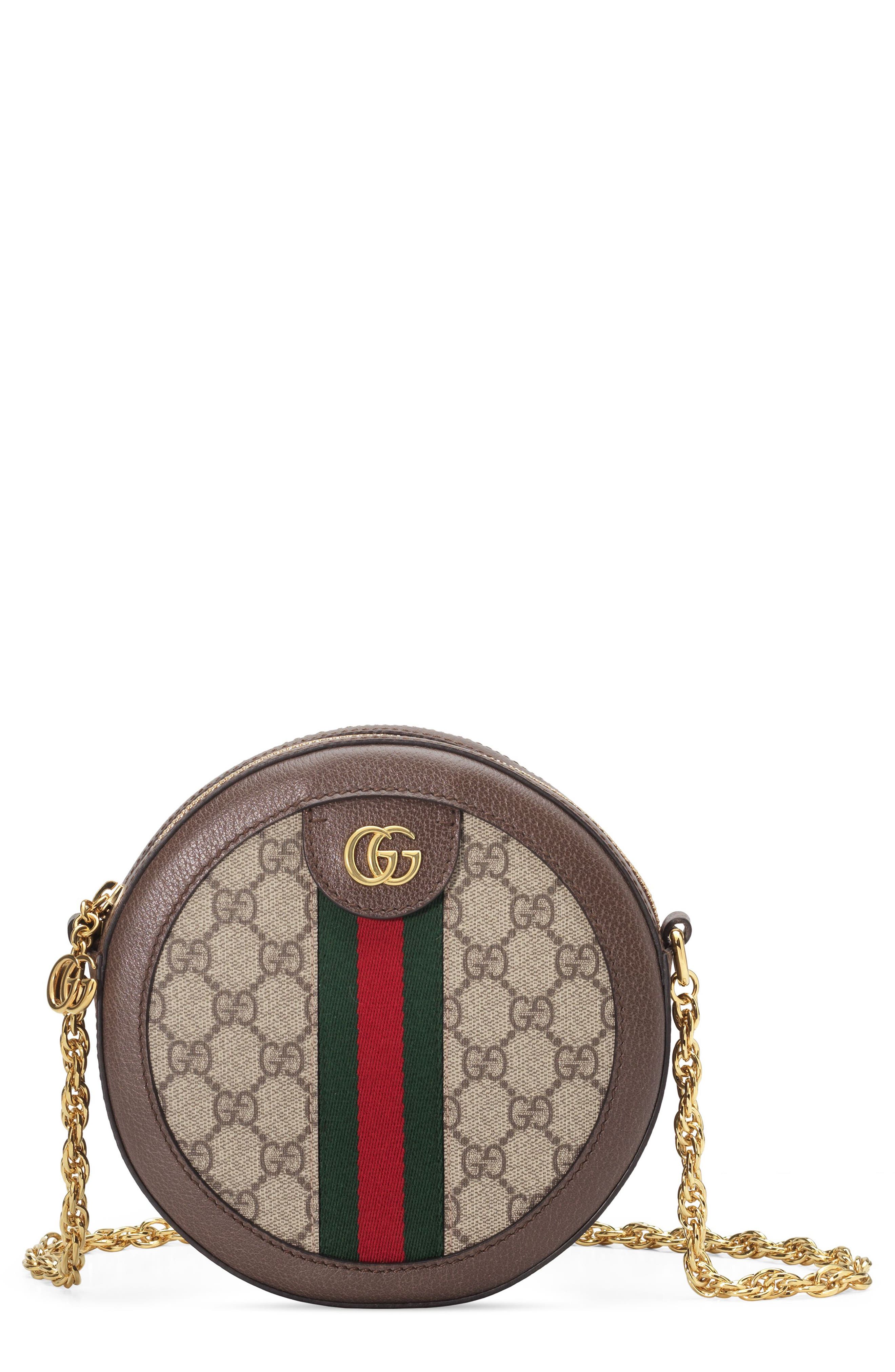 Gucci GG Supreme Canvas Circle Crossbody Bag, Main, color, 