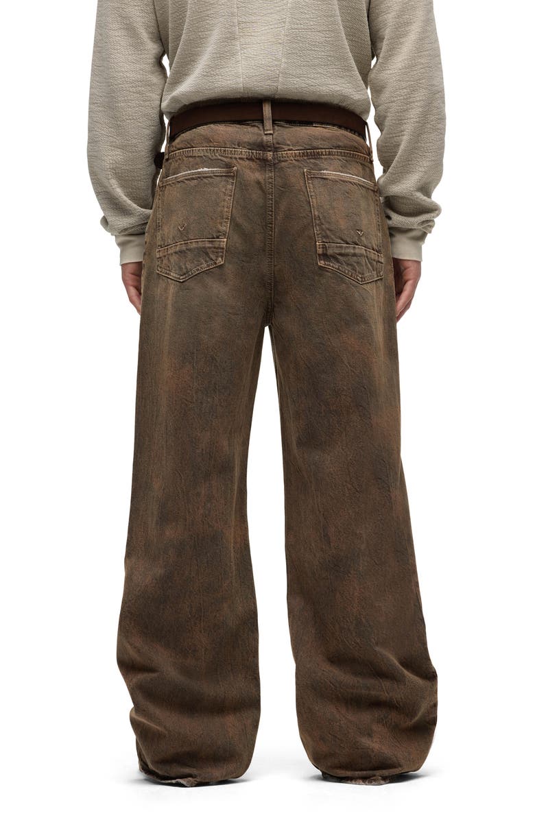 Hudson Jeans Luca Wide Leg Jeans, Alternate, color, Dark Earth