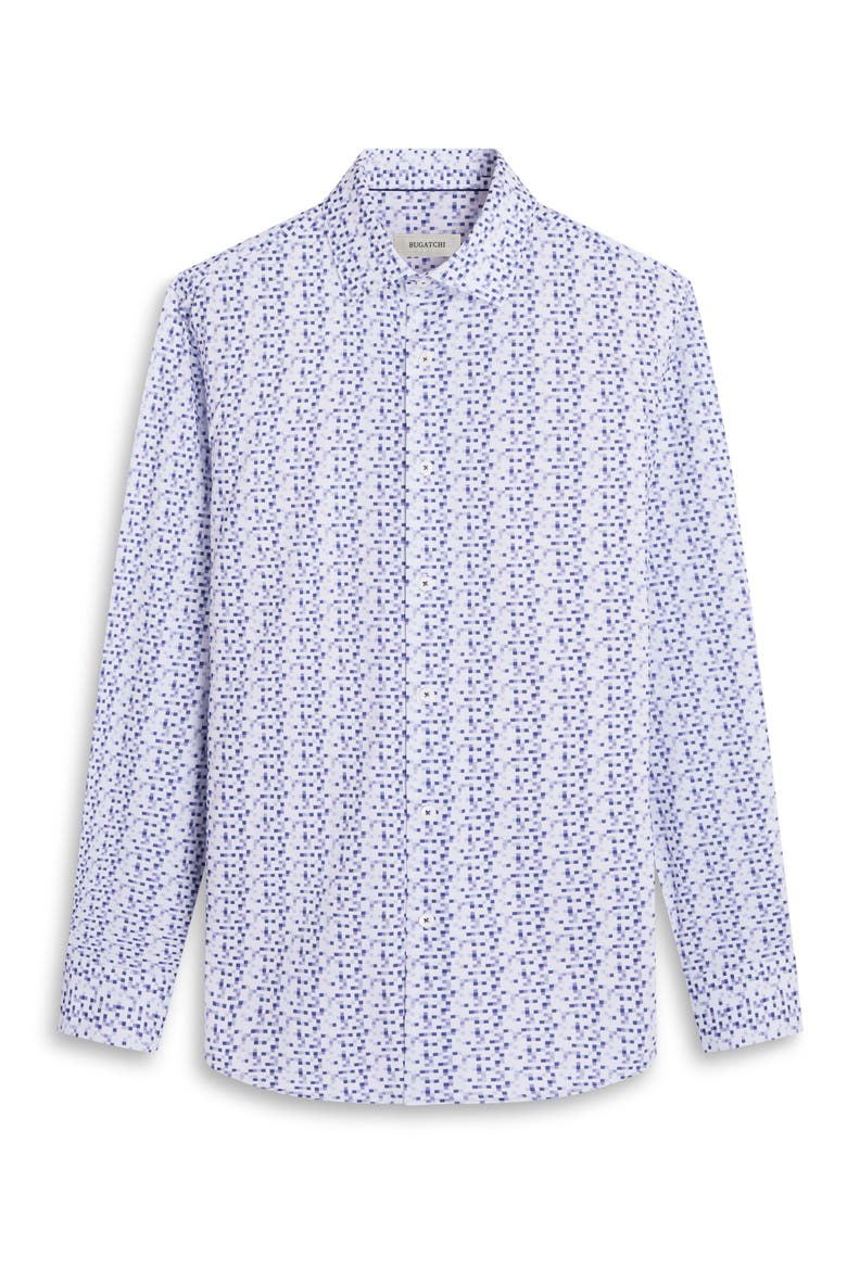 James OoohCotton® Pixel Check Print Button-Up Shirt, Alternate, color, WHITE