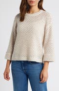 Wit & Wisdom Open Stitch Cuffed Sweater