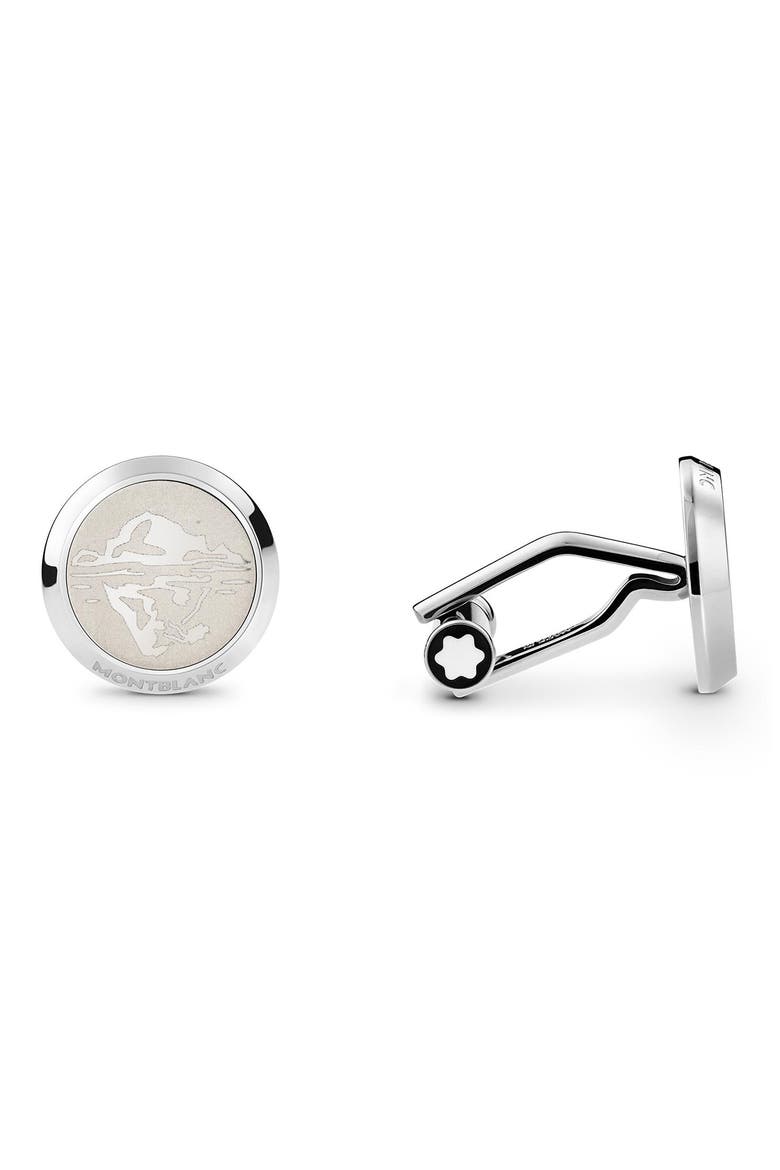 1858 Ice Sea Cuff Links, Main, color, STEEL