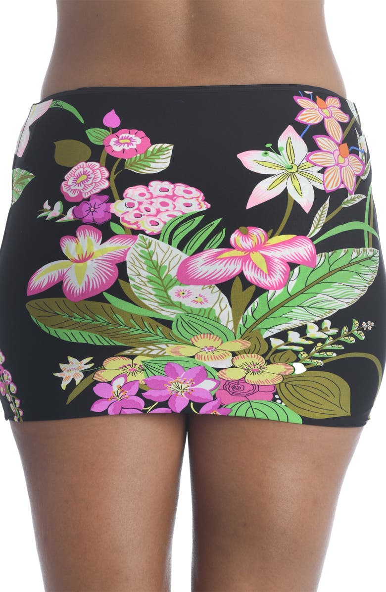 Trina Turk Moonlit Lotus Convertible High Waist Bikini Bottoms, Alternate, color, 