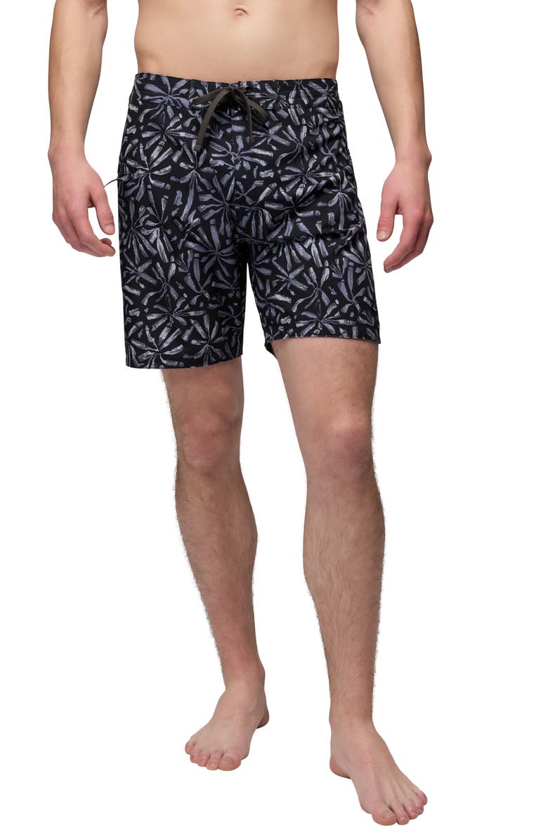 prAna Fenton Board Shorts, Main, color, Black Grounded