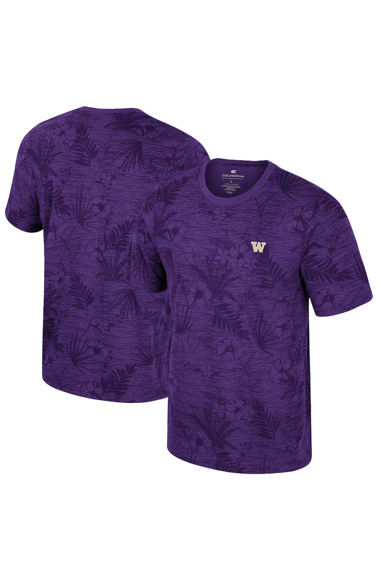 COLOSSEUM Men's Colosseum Purple Washington Huskies Floral Printed T-Shirt, Main, color, 
