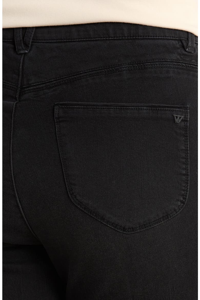 Madison High Waist Distressed Hem Baby Bootcut Jeans, Alternate, color, WASHED BLACK