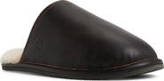 Brooks Brothers Henri Genuine Shearling Lined Leather Slipper