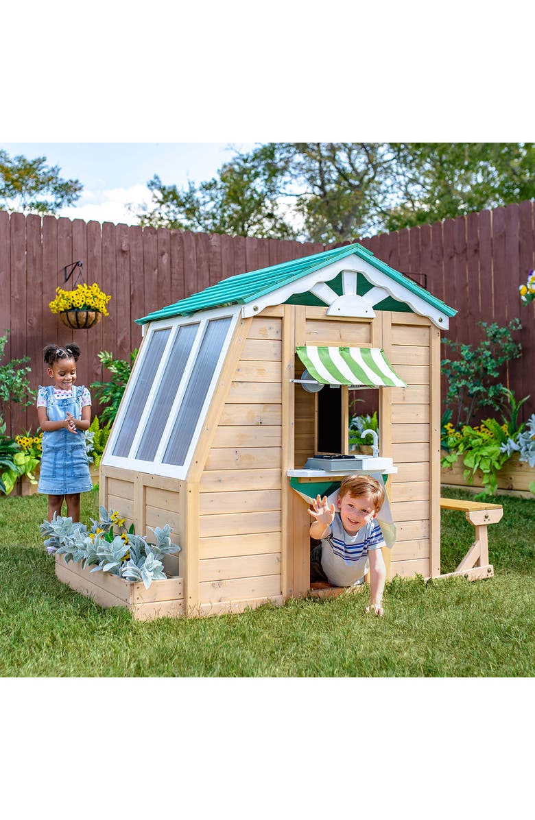 Teamson Kids Gardenia Wooden Playhouse, Alternate, color, Cream