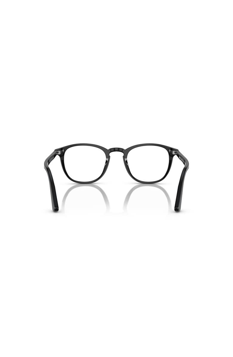 Persol 49mm Round optical glasses, Alternate, color, Black