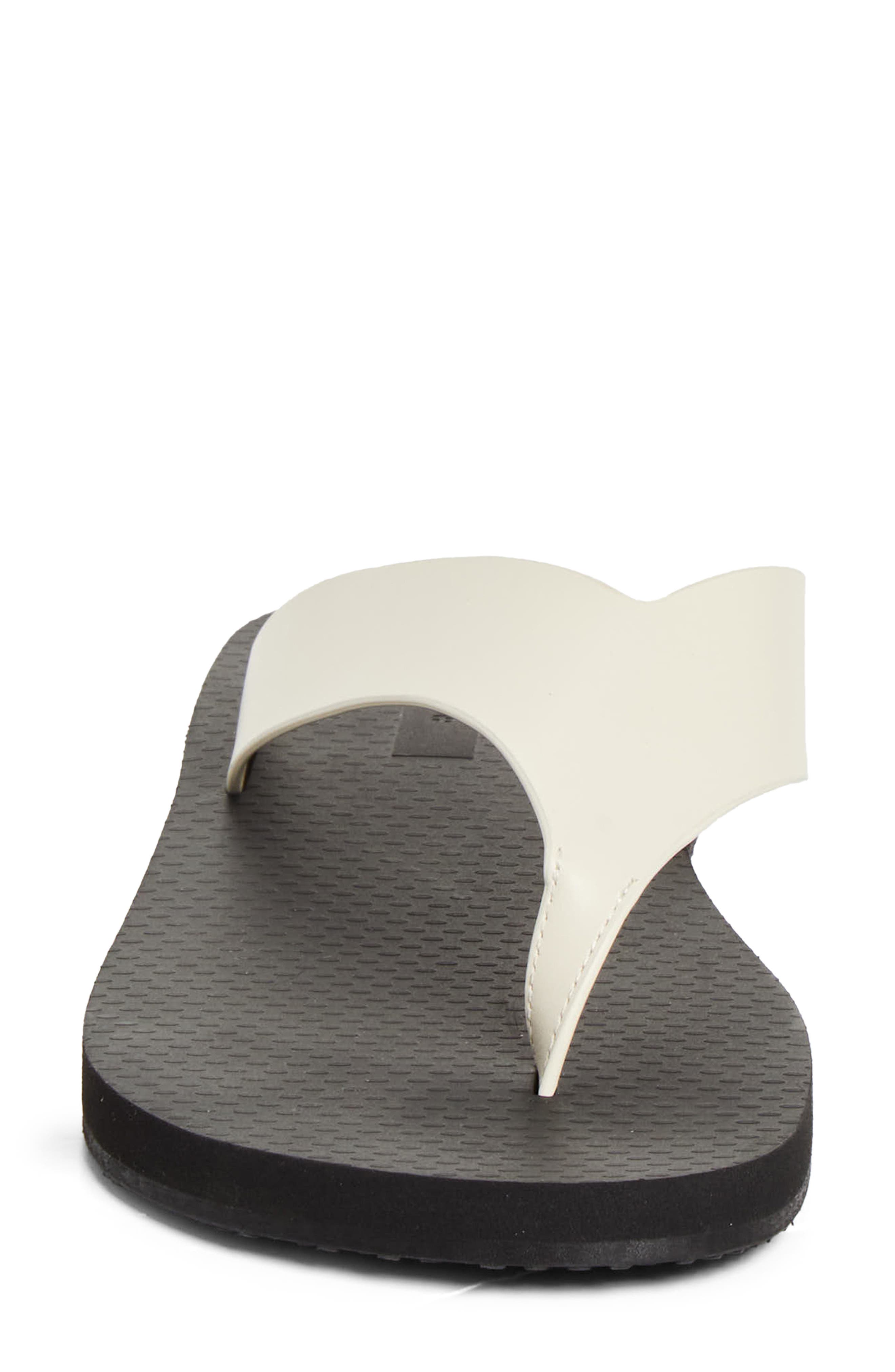 Dune Classic Ginza Flip Flop, Alternate, color, IVORY/ BLACK