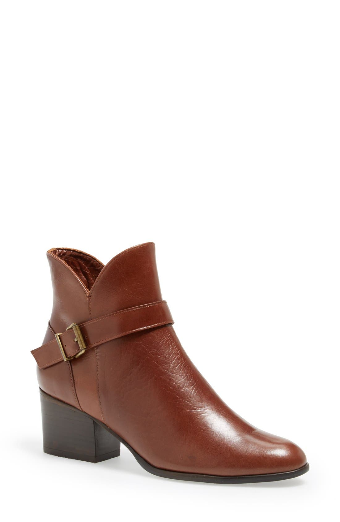 'Carly' Leather Boot, Main, color, NUT