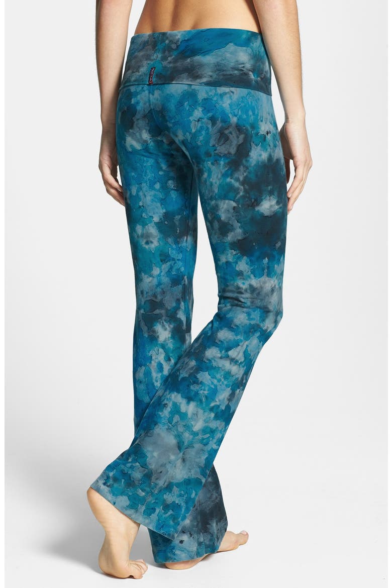 Roll Waist Bootleg Flare Pants, Alternate, color, BLUE LAVA