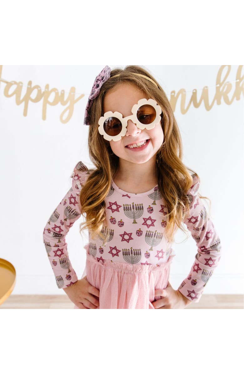 Sweet Wink Hanukkah Tulle Bow Headband, Alternate, color, 