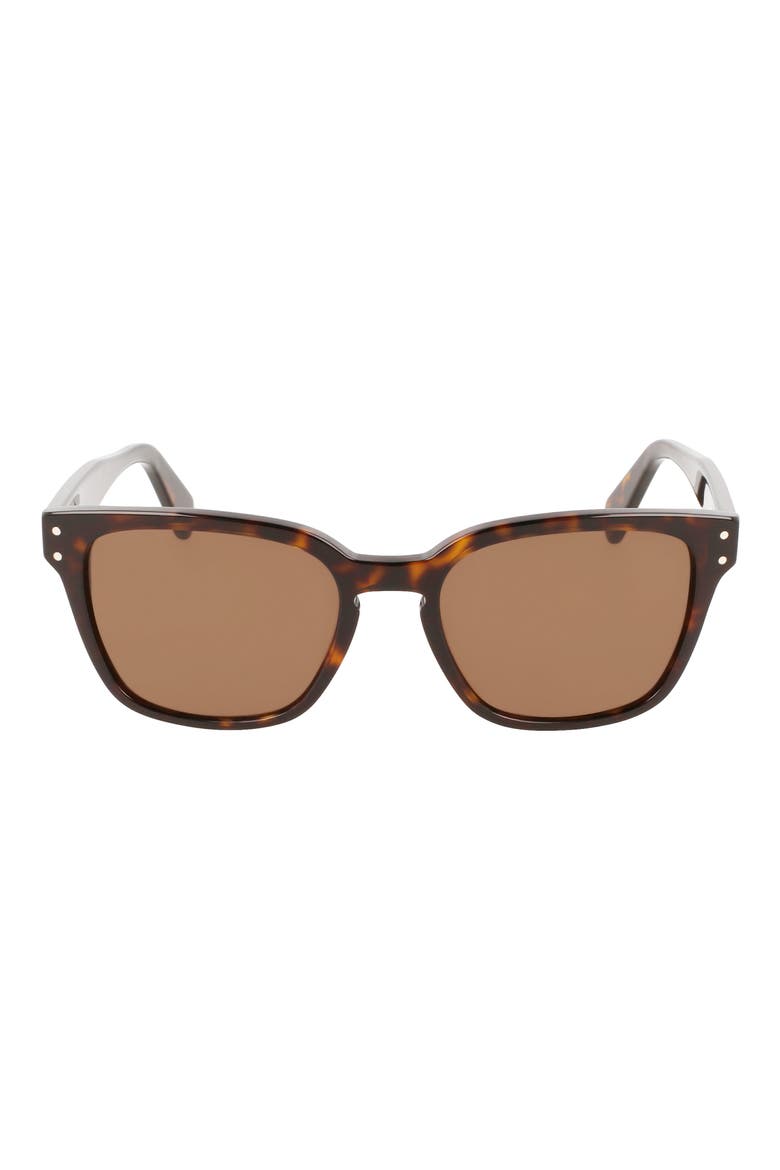Gancini 55mm Rectangular Sunglasses, Main, color, TORTOISE