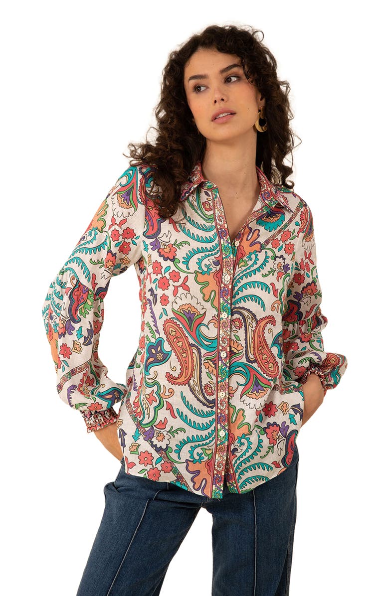 Hale Bob Marley Linen Top, Alternate, color,