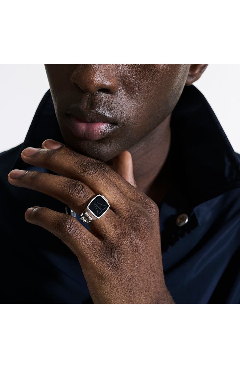 John Hardy Black Onyx Signet Ring, Alternate, color, 
