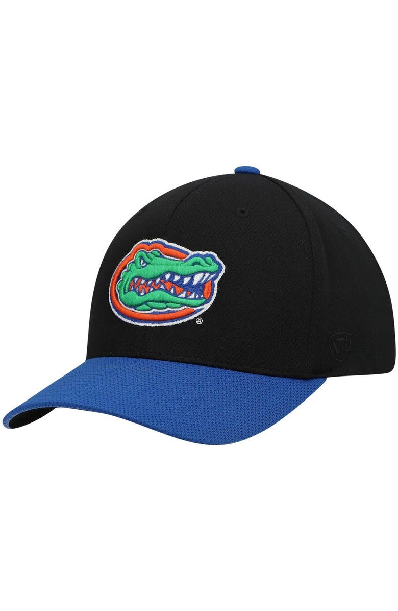 TOP OF THE WORLD Men's Top of the World Black/Royal Florida Gators Two-Tone Reflex Hybrid Tech Flex Hat, Alternate, color,