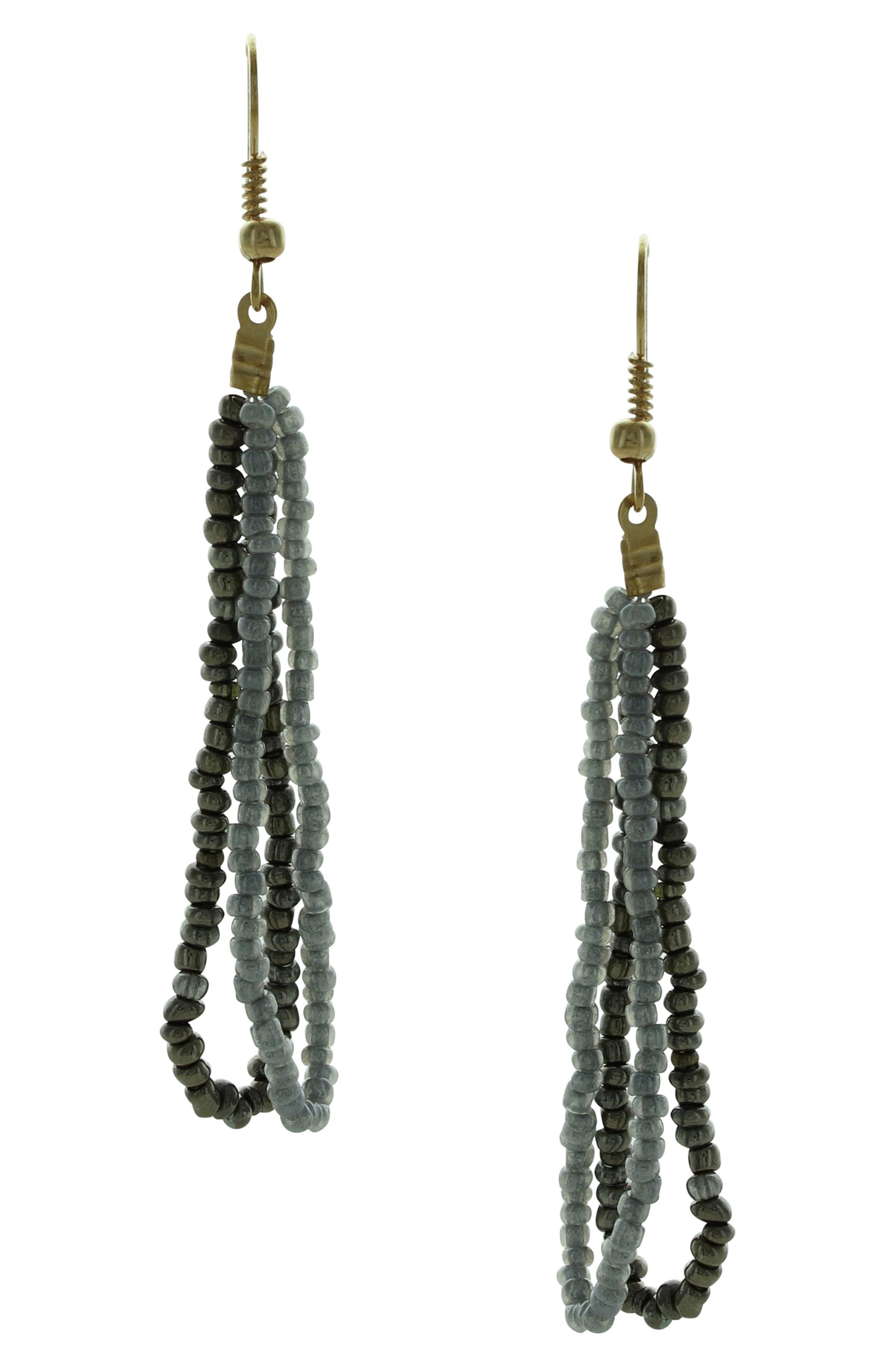 OLIVIA WELLES Daphne Beaded Double Drop Earrings