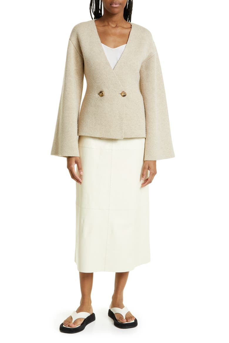 Tinley Double Breasted Cardigan, Alternate, color, TWILL BEIGE