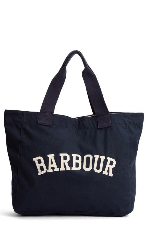 Barbour Logo Cotton Canvas Tote