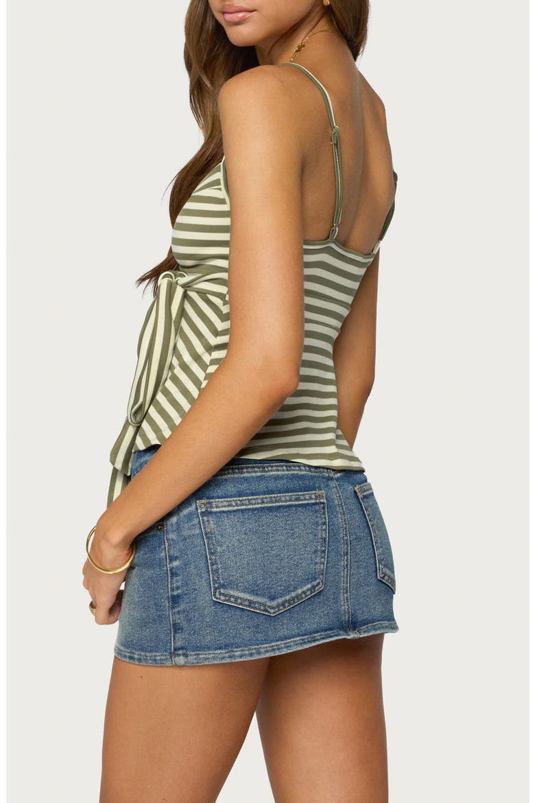 Kova Stripe Babydoll Camisole, Alternate, color, OFF-WHITE-AND-OLIVE