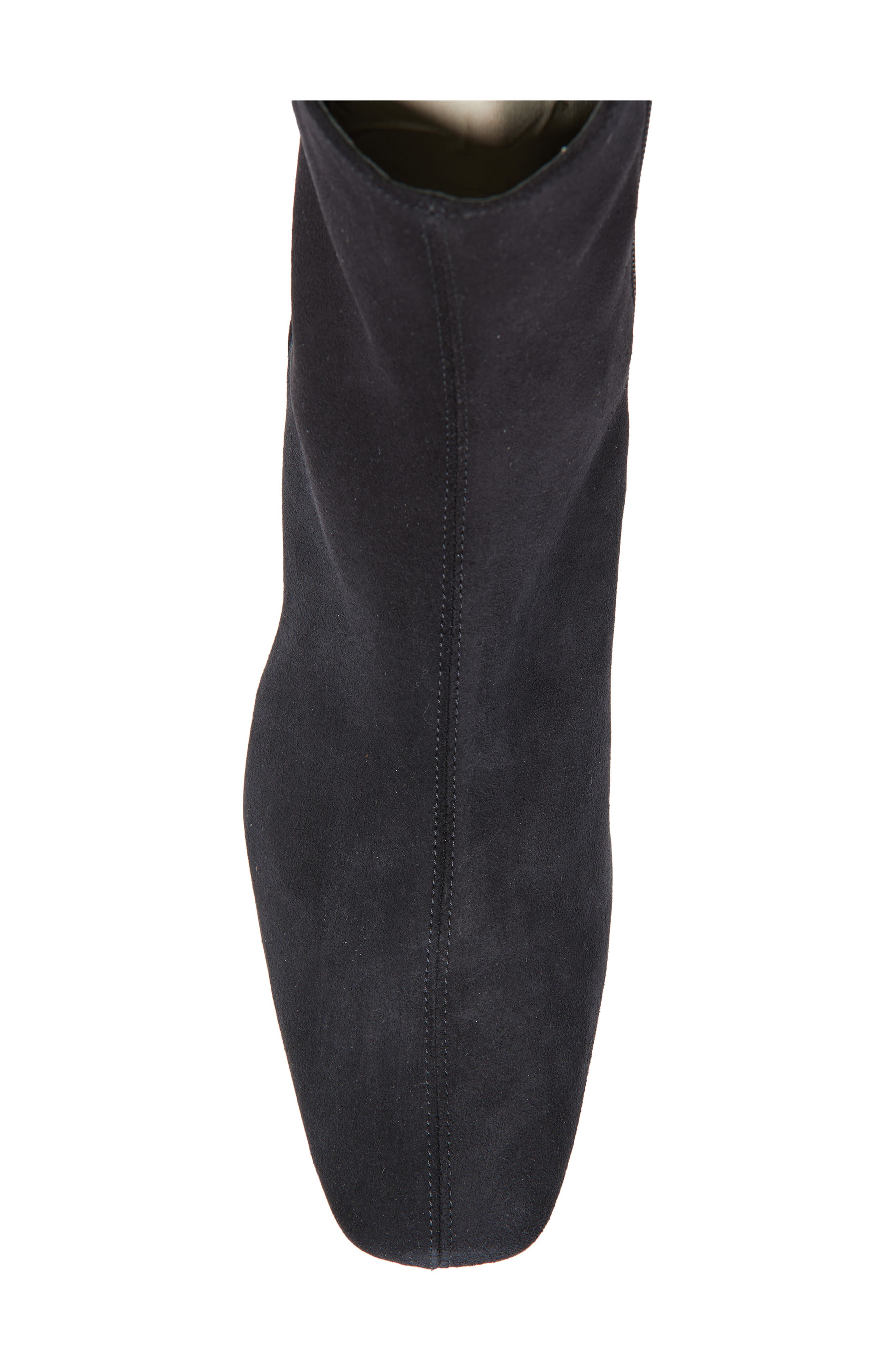 Aquatalia Loretta Weatherproof Suede Bootie, Alternate, color, Navy Suede