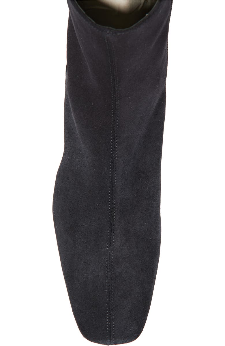 Aquatalia Loretta Weatherproof Suede Bootie, Alternate, color, Navy Suede