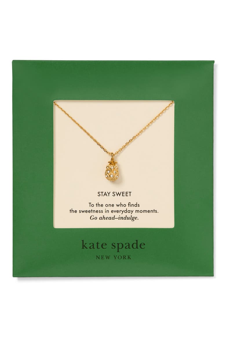 stay sweet pendant necklace, Alternate, color, CLEAR/ GOLD
