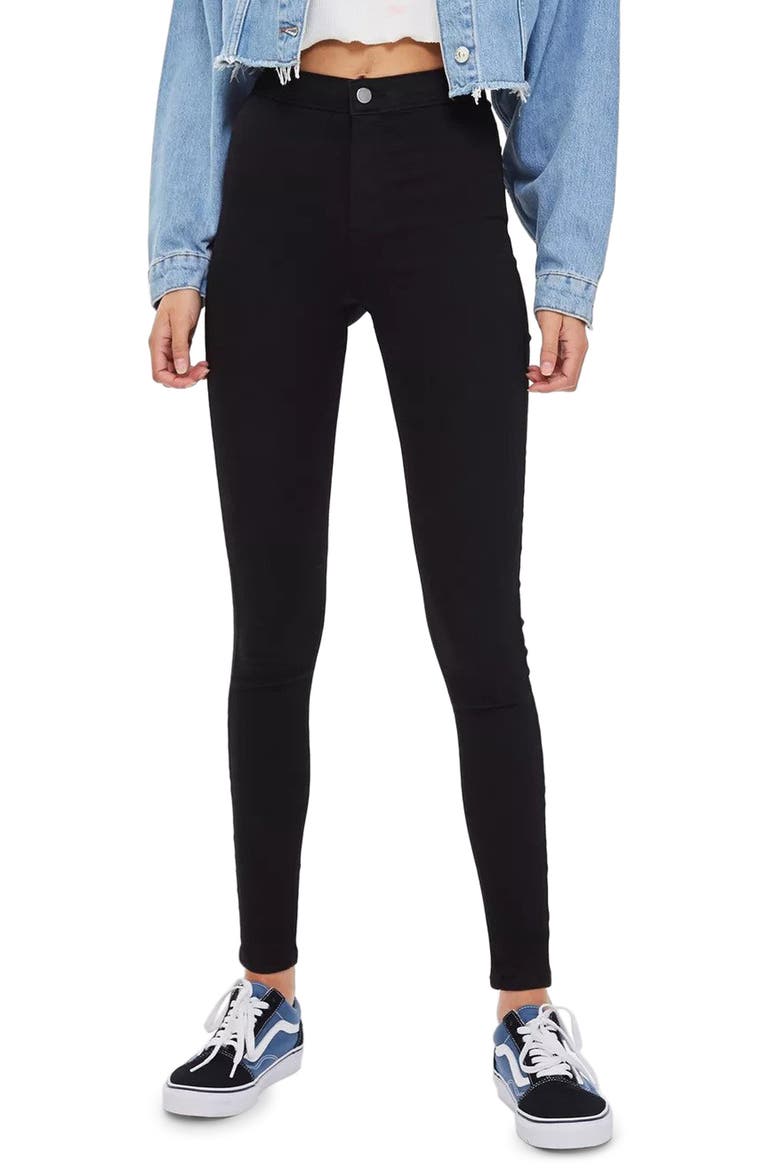 Joni High Waist Jeans, Main, color, BLACK