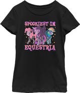 MY LITTLE PONY Girl's My Little Pony Halloween Trio Spookiest in Equestria  Graphic T-Shirt