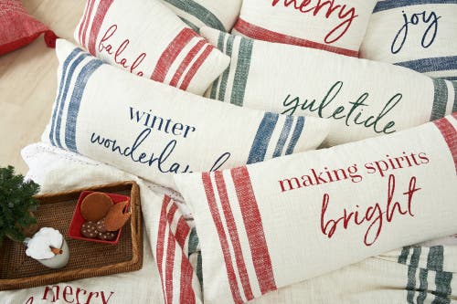 Carol & Frank Morgan Christmas Throw In Multi