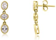 The Lovery Fine Jewelry Lab Grown Diamond Oval Bezel Dangle Earrings