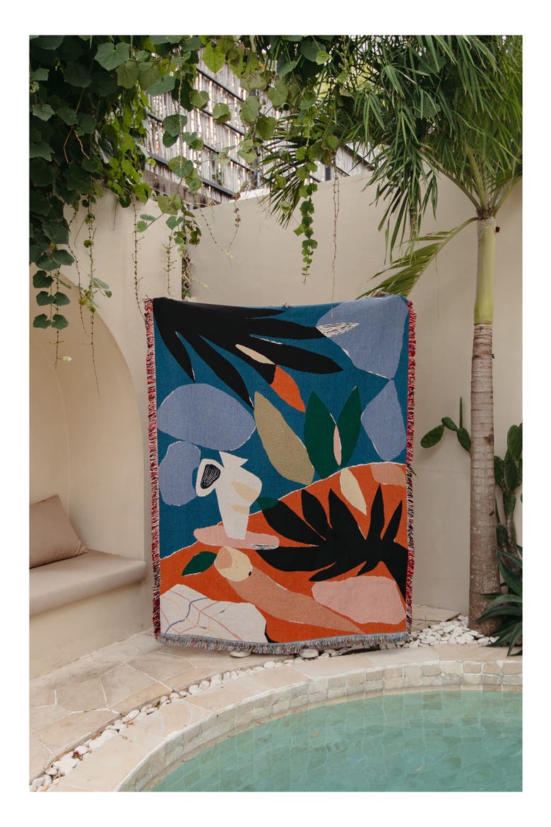 Woven Throw Blanket, Alternate, color, CORAL MULTI