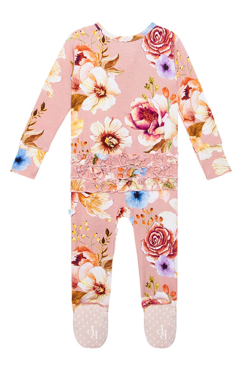 Posh Peanut Miranda Zip Fitted Footie Pajamas, Alternate, color, 