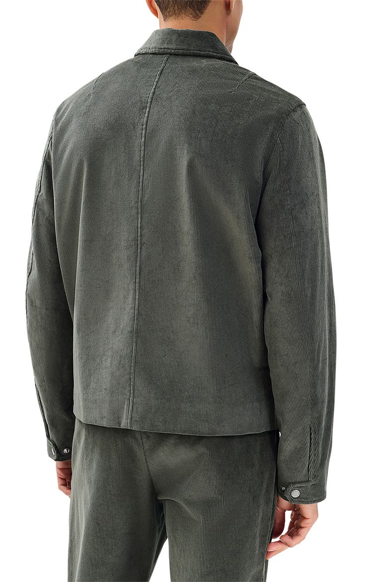 Melrose Stretch Cotton Corduroy Zip Jacket, Alternate, color, DARK SHADOW