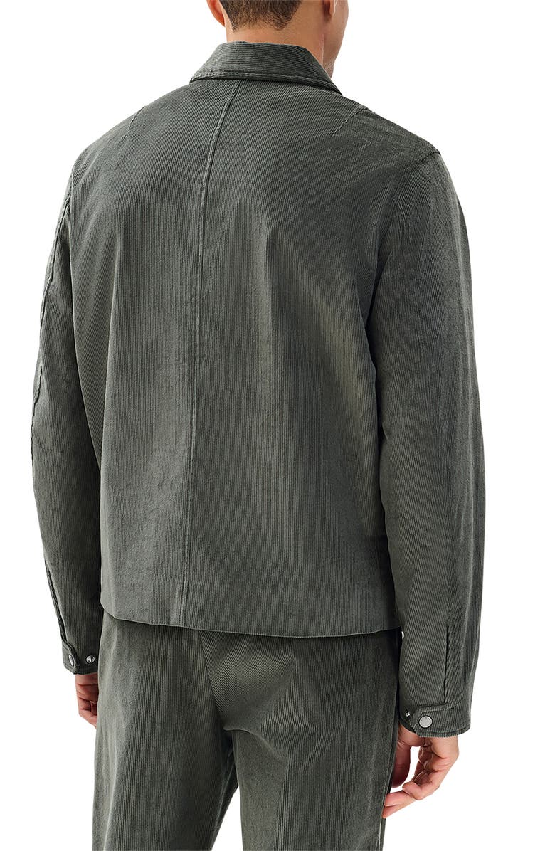 rag & bone Melrose Stretch Cotton Corduroy Zip Jacket, Alternate, color, Dark Shadow