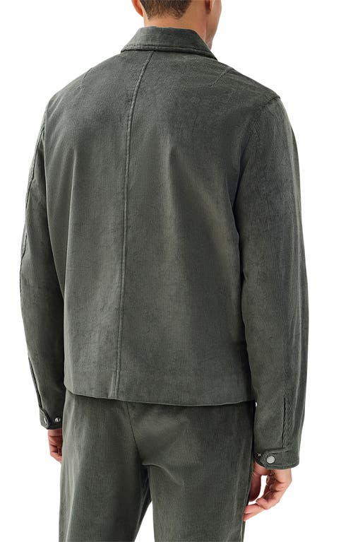 Rag & Bone Melrose Stretch Cotton Corduroy Zip Jacket In Gray
