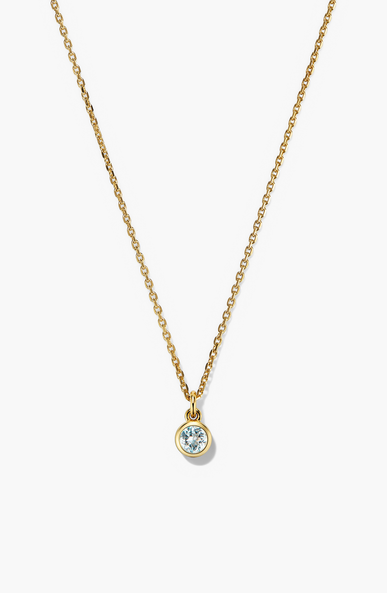 MEJURI Sia Birthstone Pendant Necklace, Main, color, Aquamarine