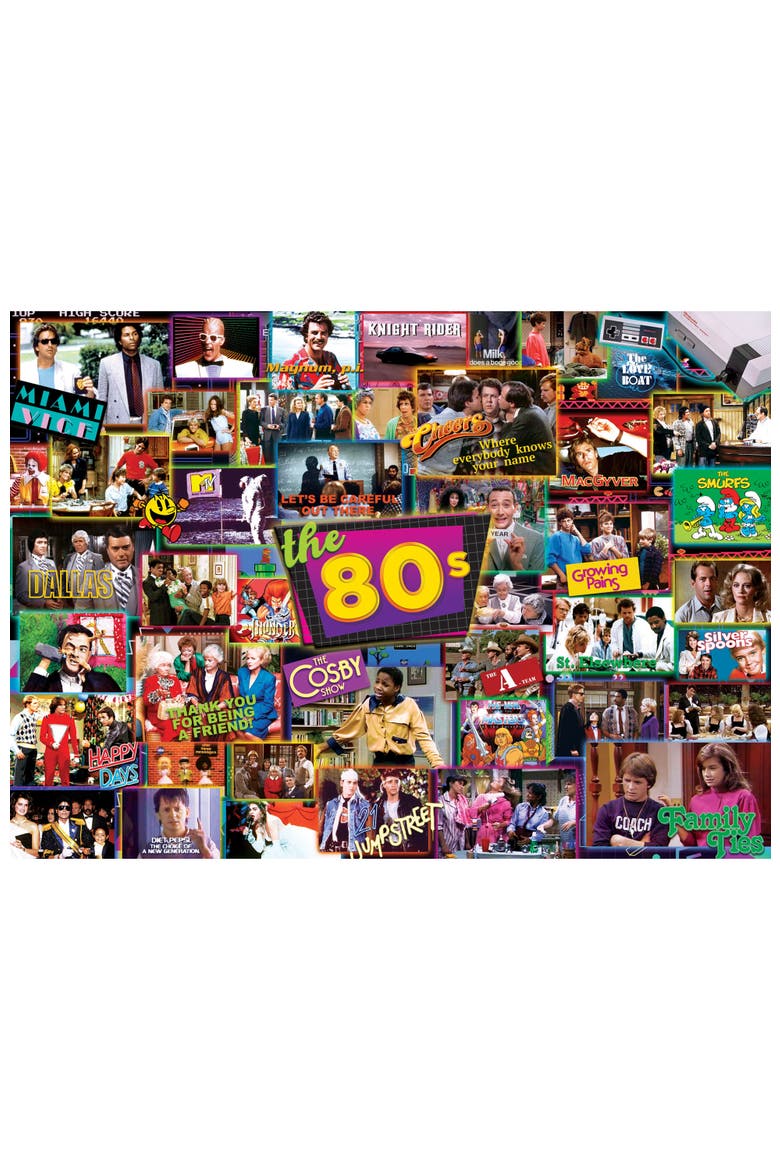 80's Shows 1000 Piece Jigsaw Puzzle, Alternate, color, Multicolor