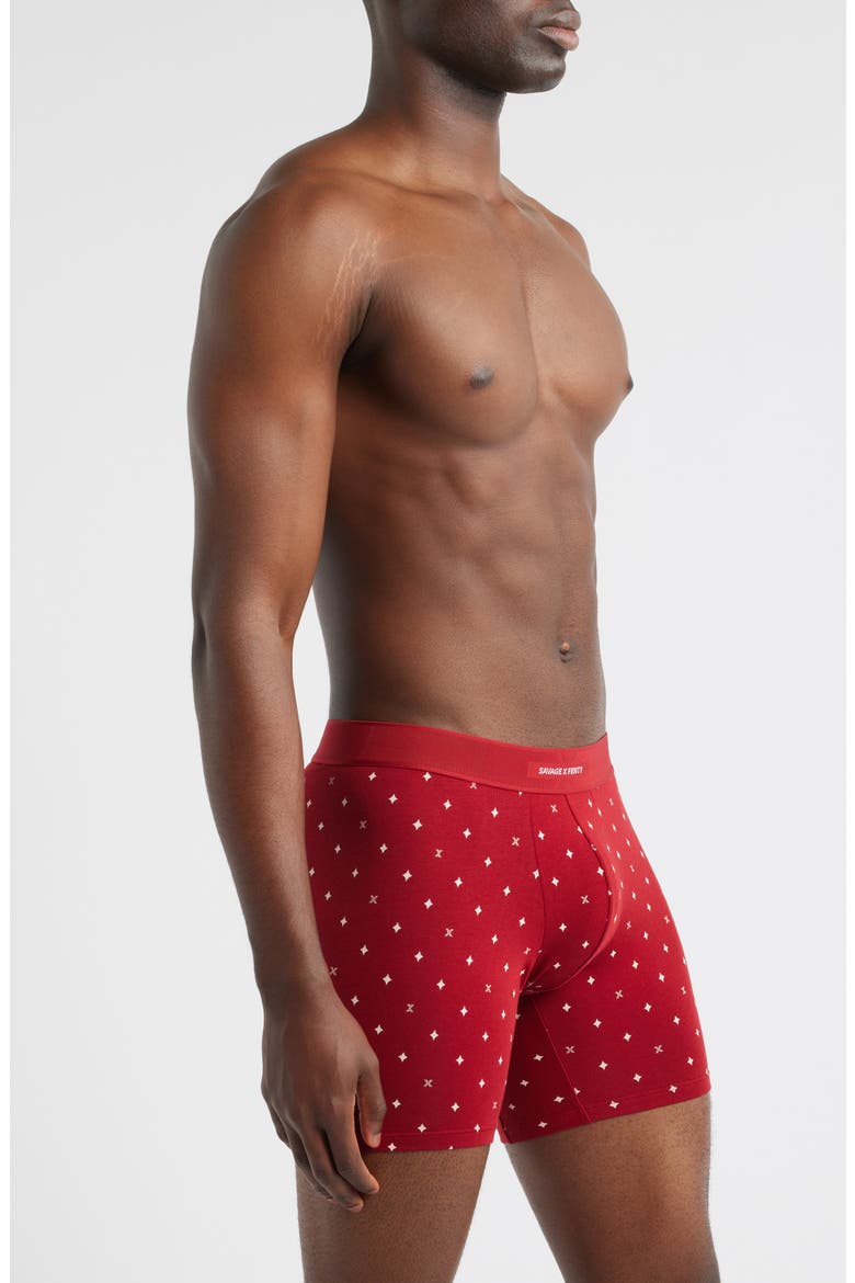 3-Pack Savage X Cotton Blend Boxer Briefs, Alternate, color, BLACK/ GREEN/ RED