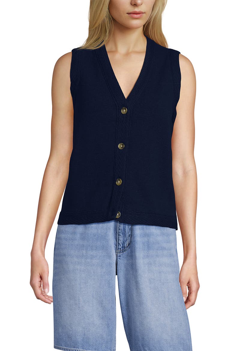 Milano Sweater Vest, Alternate, color, Deep Sea Navy